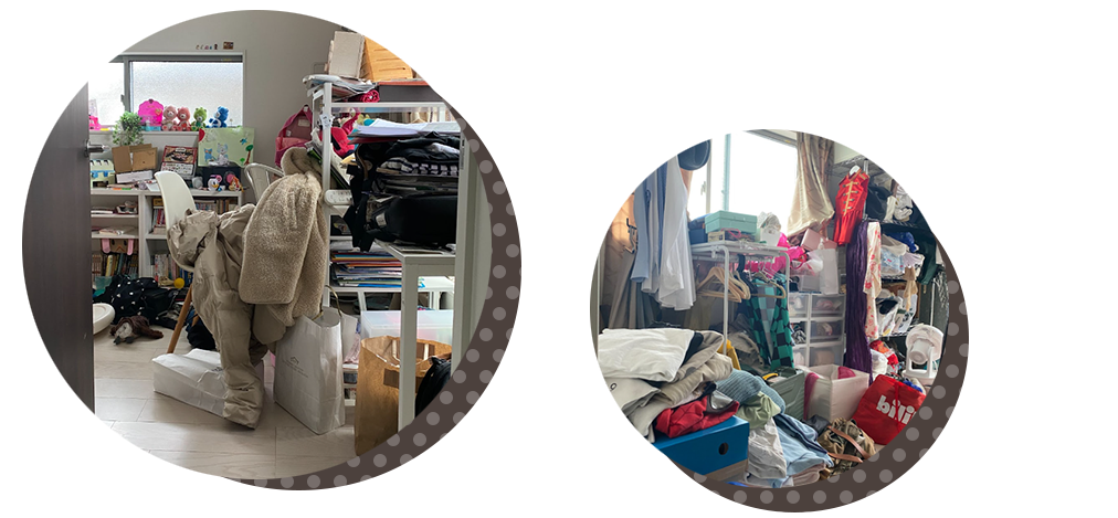 散らかった部屋